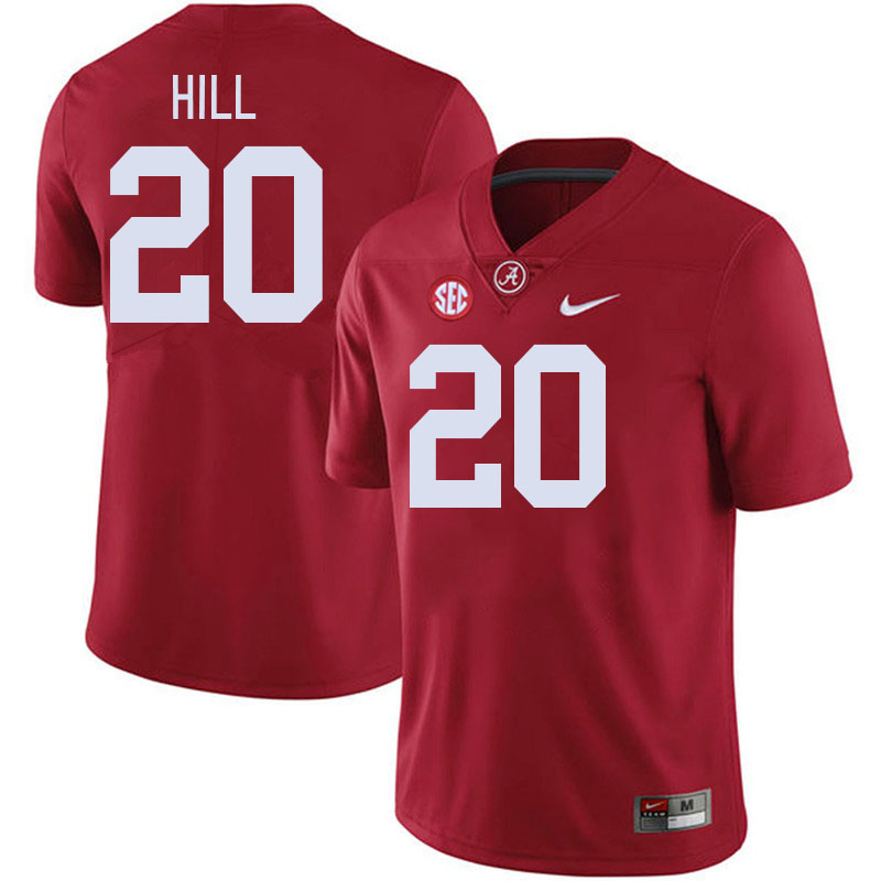 Men #20 Daniel Hill Alabama Crimson Tide College Football Jerseys Stitched-Crimson